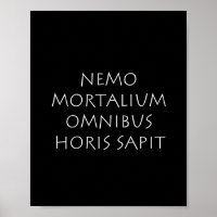 Nemo mortalium omnibus horis sapit