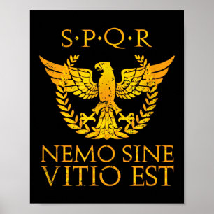 Affiche Nemo Sine Vitio Est Spqr Seneca Citation Stoïque
