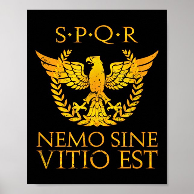 Affiche Nemo Sine Vitio Est Spqr Seneca Citation Stoïque (Devant)