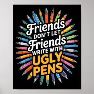 Affiche N'encouragez pas vos amis à écrire