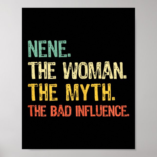 Affiche Nene La Femme Le Mythe L'Influence D Drôle Rétro (Devant)