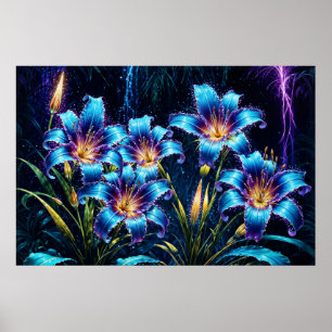 Affiche Nénon mystique lys nature botanique plantes