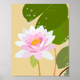 Affiche Nénuphar 07 Jaune Et Rose