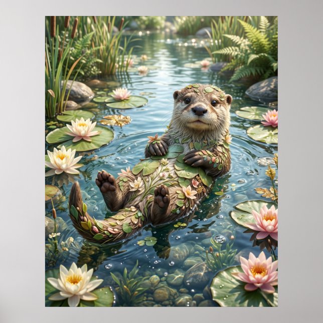 Affiche Nénuphar Loutre Rivière Joie (Devant)
