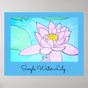 Affiche Nénuphar unique 