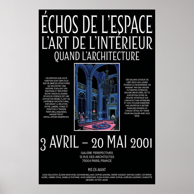 Affiche Neo-Gothic Interior Art Print 2001 French Gallery (Devant)