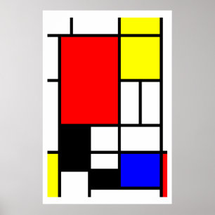 Affiche Néo--plasticism style de Mondrian