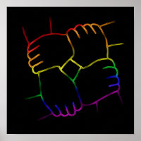 Neon Bright LGBTQ Colorée Pride Line Art