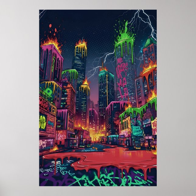 Affiche Neon City Art (Devant)