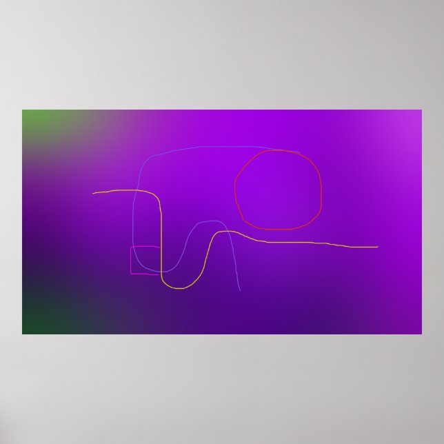 Affiche Neon Contours (Devant)
