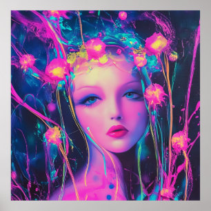 Affiche Neon, déesse Alien