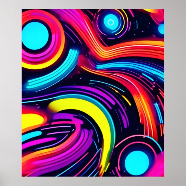 Affiche Neon Dreamscape Art (Devant)