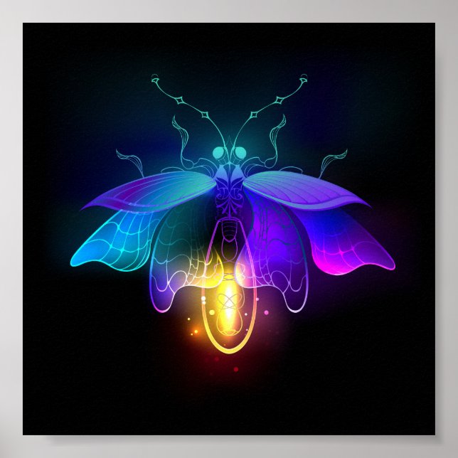 Affiche Neon Firefly on black (Devant)