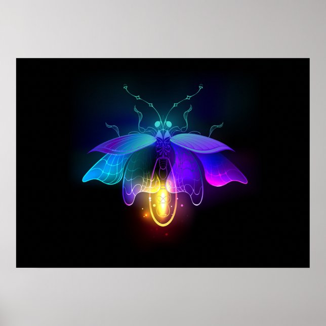 Affiche Neon Firefly sur noir (Devant)