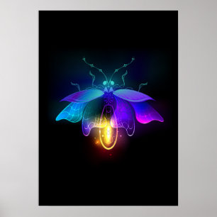 Affiche Neon Firefly sur noir