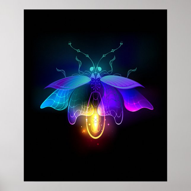 Affiche Neon Firefly sur noir (Devant)