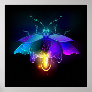 Affiche Neon Firefly sur noir