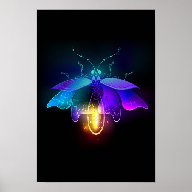 Affiche Neon Firefly sur noir (Devant)