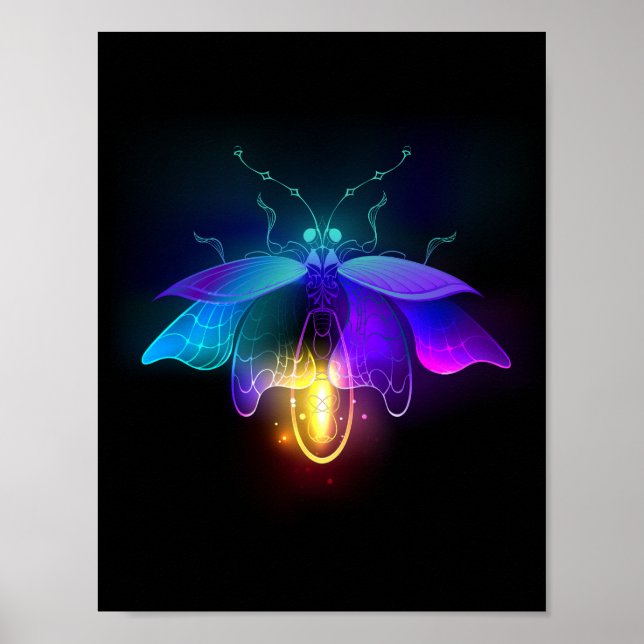 Affiche Neon Firefly sur noir (Devant)