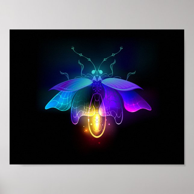 Affiche Neon Firefly sur noir (Devant)