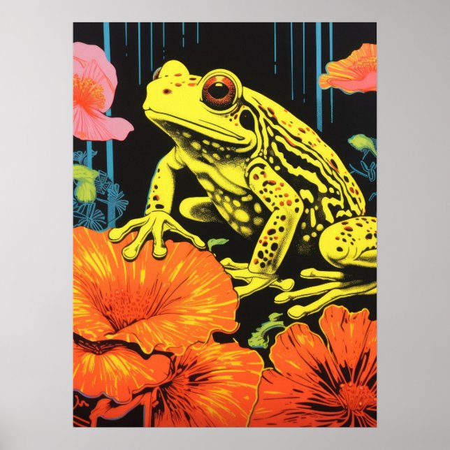 Affiche Neon Frog : Une symphonie en fleurs (Devant)