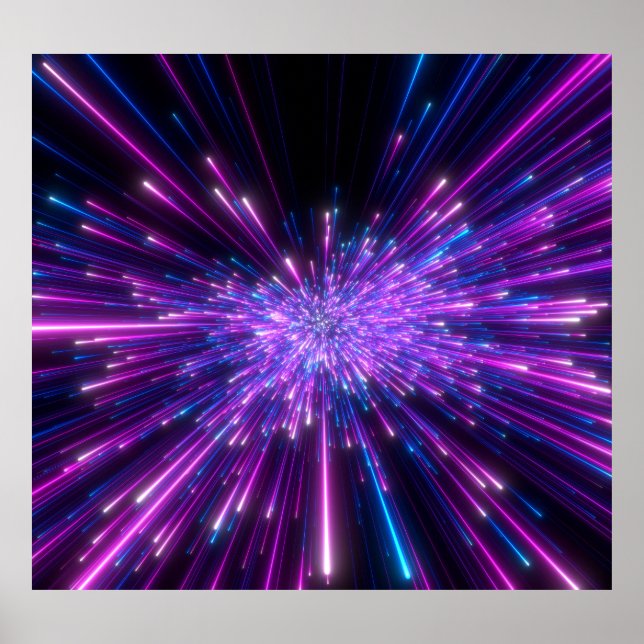 Affiche Neon Galaxy Arrière - plan Abstrait cosmique (Devant)