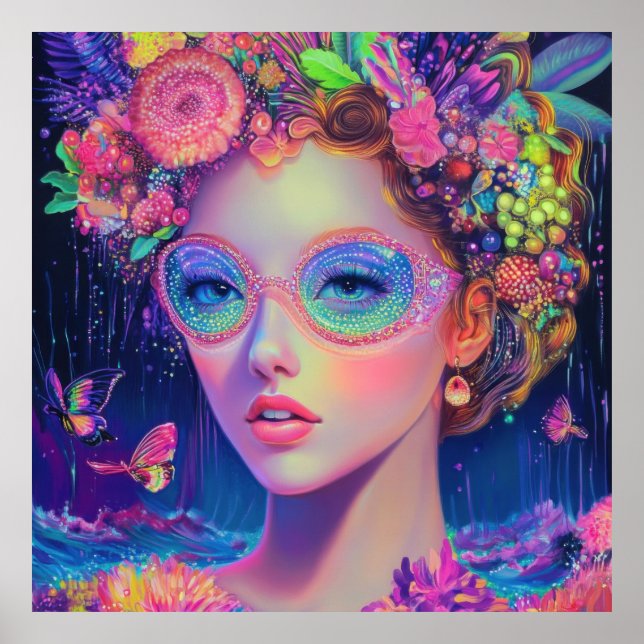 Affiche Neon Garden Goddess (Devant)
