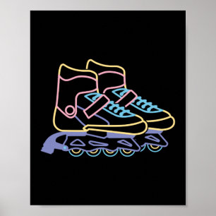 Affiche Neon Inline Skate des années 80