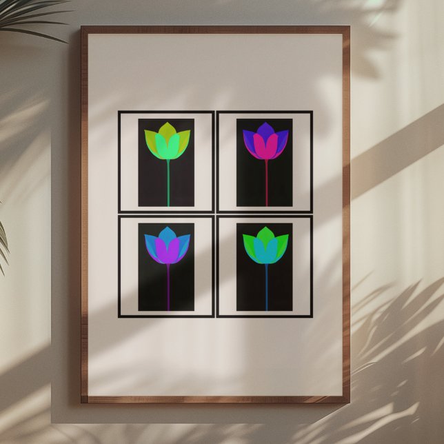 Affiche Neon Lotus Glow (Créateur téléchargé)