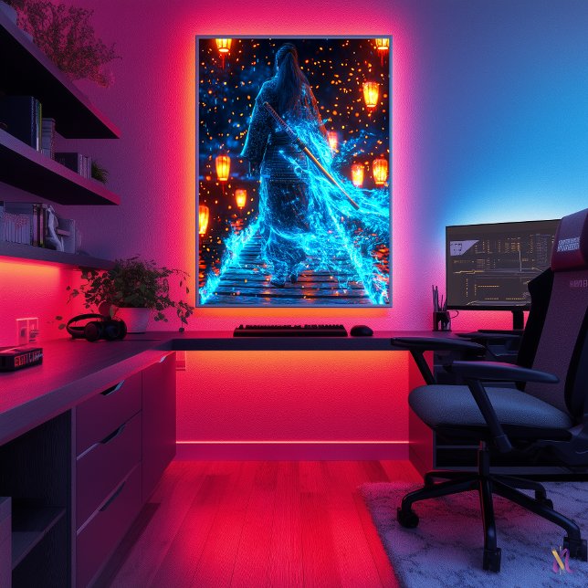 Affiche Neon Ronin - Le fantôme du Samouraï Cybernétique (Créateur téléchargé)