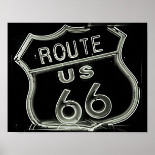 Affiche Neon "Route 66" Photo