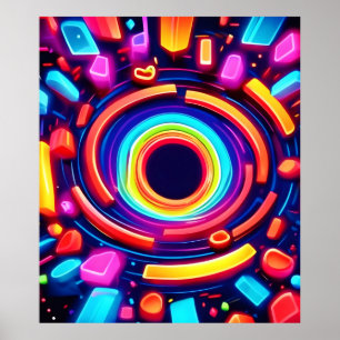 Affiche Neon Vortex Odyssey