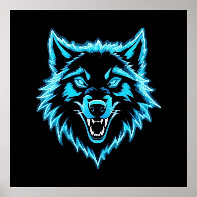 Affiche Neon Wolf (Devant)