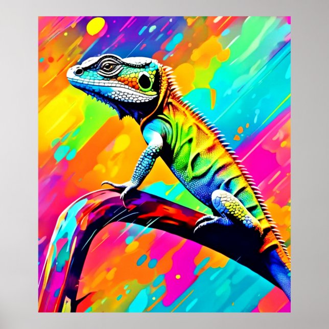 Affiche Neonscale Lizard (Devant)