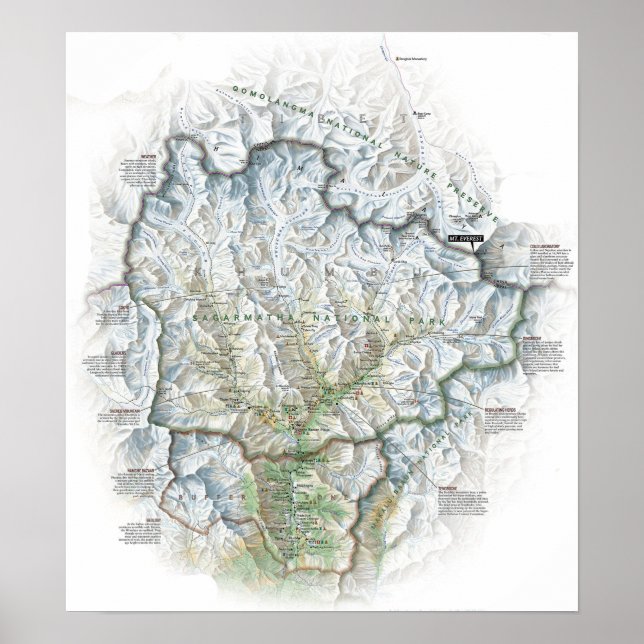 Affiche " Népal : 2003/Heute Himalaya - Sagarmatha NP Kart (Devant)