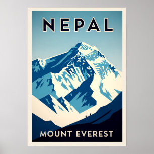 Affiche Népal Mont Everest V04