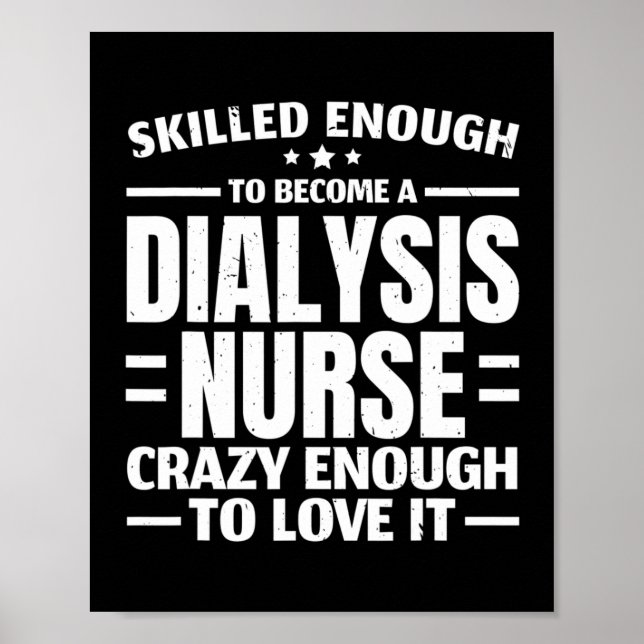 Affiche Néphrologie Infirmière Dialyse Infirmière Médicale (Devant)