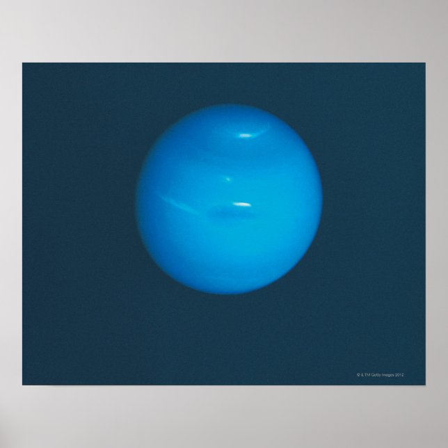 Affiche Neptune, ambiance dynamique bleu-vert (Devant)