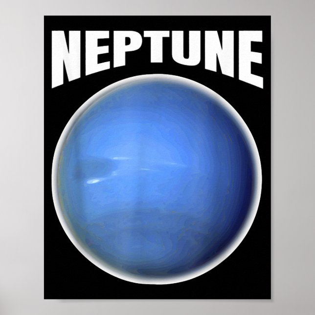 Affiche Neptune Design - Science Planète Espace Extérieur (Devant)