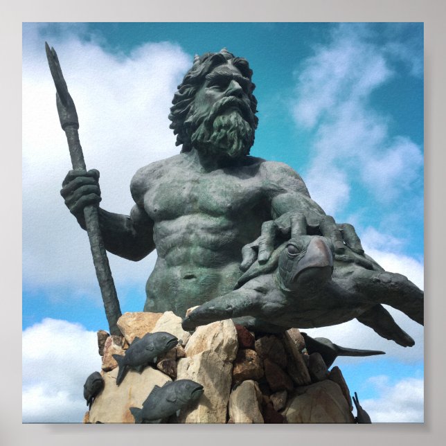 Affiche neptune king à la plage de virginia (Devant)