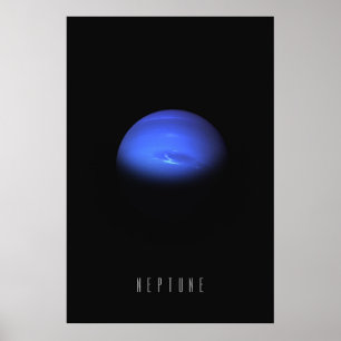 Affiche Neptune - Le géant bleu venteux du solaire externe
