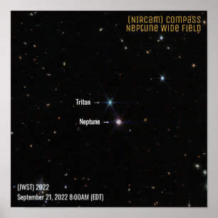 Affiche Neptune NIRCam Wide James Webb Telescope JWST