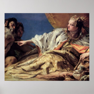 Affiche Neptune offrant des cadeaux à Venise (fresque au p