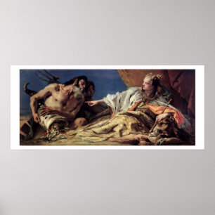 Affiche Neptune offrant des cadeaux à Venise (fresque au p