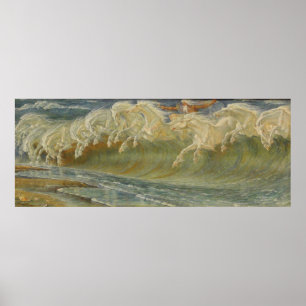 Affiche Neptune's Horses by Walter Crane