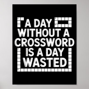 Affiche Nerd de jeu de mots de mots croisés drôle