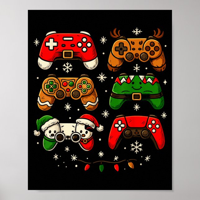 Affiche Nerdy Christmas Shirt For Boys Men, Xmas Gaming Co (Devant)