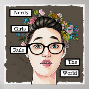 Affiche Nerdy Girls dirigent le monde