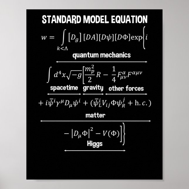 Affiche Nerdy Standard Model Equation - Cadeau Pour Physiq (Devant)
