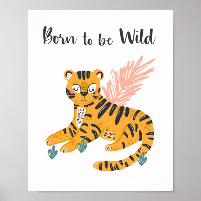 Affiche Nés pour être une pépinière de jeunes tigres sauva (Devant)